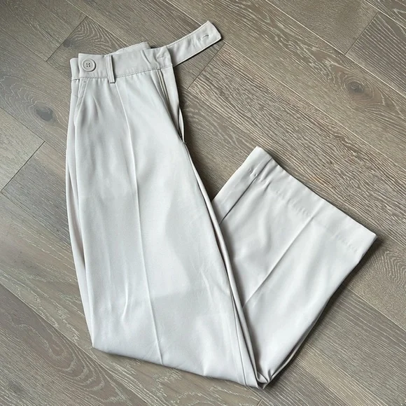 Misguided Wide Leg Pants in Cream